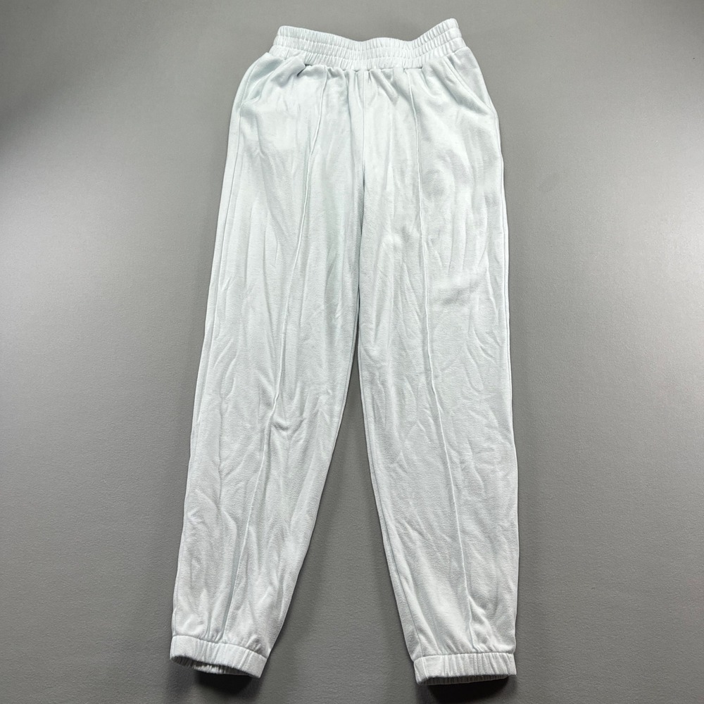 Copper Key Jogger Pants Womens Large White Elastic Waist Tapered Leg Athleisure
